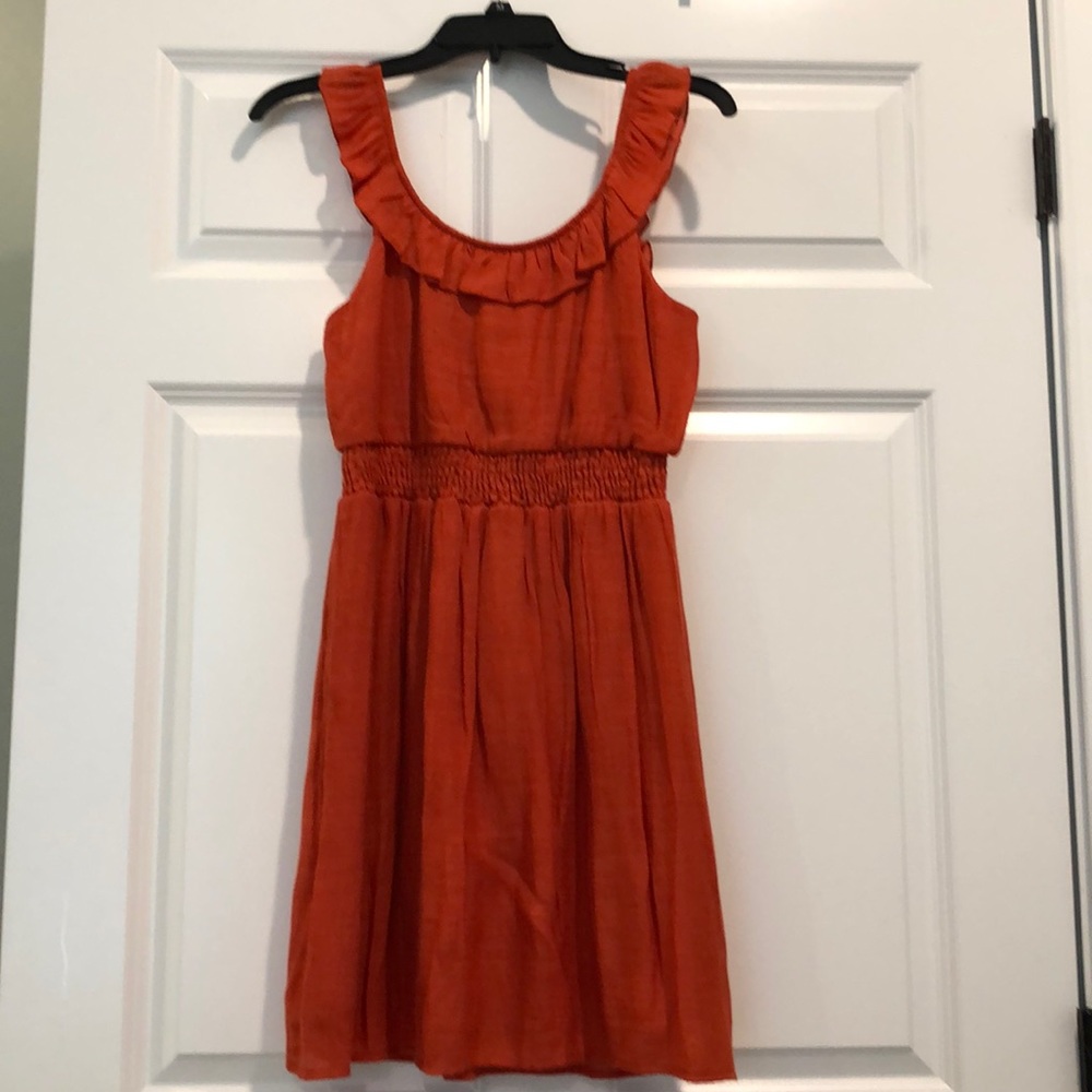Orange sleeveless dress